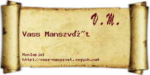 Vass Manszvét névjegykártya